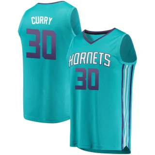 Youth Dell Curry Charlotte Hornets Teal Fast Break Fanatics Brand Jersey - Icon Edition