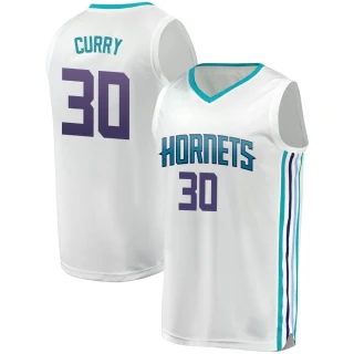 Youth Dell Curry Charlotte Hornets White Fast Break Fanatics Brand Jersey - Association Edition