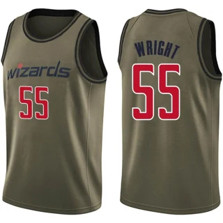 Youth Delon Wright Washington Wizards Green Swingman Salute to Service Jersey