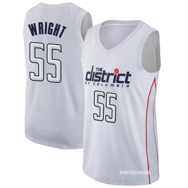 Youth Delon Wright Washington Wizards White Swingman Jersey - City Edition