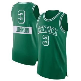 Youth Dennis Johnson Boston Celtics Green Authentic Kelly 2021/22 City Edition Jersey