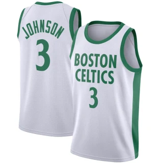 Youth Dennis Johnson Boston Celtics White Swingman 2020/21 Jersey - City Edition