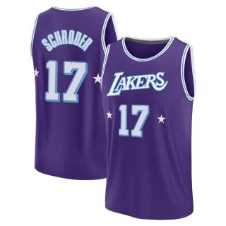 Youth Dennis Schroder Los Angeles Lakers Purple Fast Break 2021/22 Replica City Edition Jersey