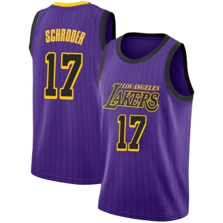 Youth Dennis Schroder Los Angeles Lakers Purple Swingman 2018/19 Jersey - City Edition
