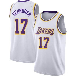 Youth Dennis Schroder Los Angeles Lakers White Swingman 2020/21 Jersey - Association Edition