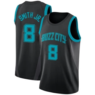 Youth Dennis Smith Jr. Charlotte Hornets Black Swingman Jordan Brand 2018/19 Jersey - City Edition
