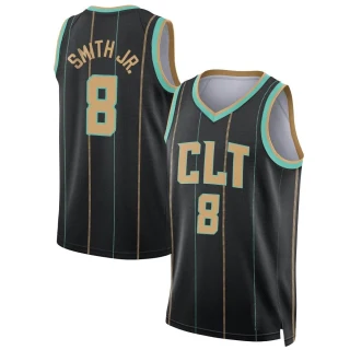 Youth Dennis Smith Jr. Charlotte Hornets Black Swingman Jordan Brand 2022/23 City Edition Jersey