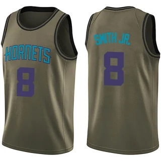 Youth Dennis Smith Jr. Charlotte Hornets Green Swingman Salute to Service Jersey