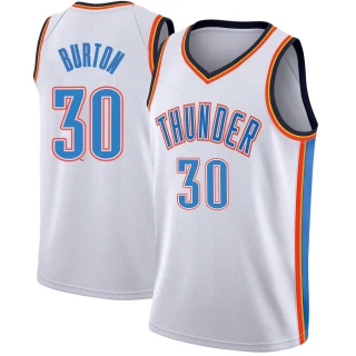 Youth Deonte Burton Oklahoma City Thunder White Swingman Jersey - Association Edition
