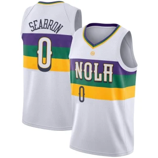Youth Dereon Seabron New Orleans Pelicans White Swingman 2018/19 Jersey - City Edition