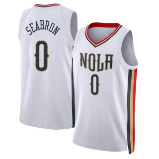 Youth Dereon Seabron New Orleans Pelicans White Swingman 2021/22 City Edition Jersey