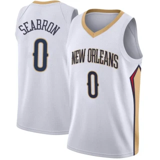 Youth Dereon Seabron New Orleans Pelicans White Swingman Jersey - Association Edition
