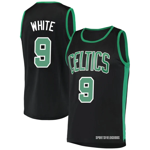 Youth Derrick White Boston Celtics White Fast Break Black Jersey - Statement Edition