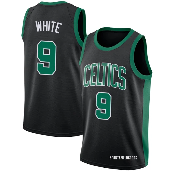 Youth Derrick White Boston Celtics White Swingman Black Jersey - Statement Edition