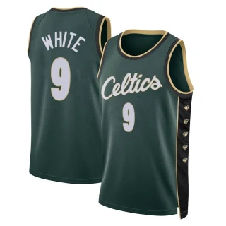 Youth Derrick White Boston Celtics White Swingman Green 2022/23 City Edition Jersey