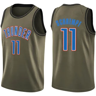 Youth Detlef Schrempf Oklahoma City Thunder Green Swingman Salute to Service Jersey