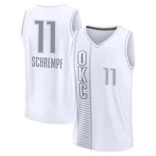 Youth Detlef Schrempf Oklahoma City Thunder White Fast Break 2021/22 Replica City Edition Jersey