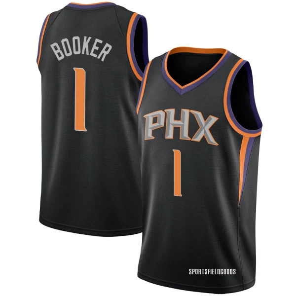 Youth Devin Booker Phoenix Suns Black Swingman Jersey - Statement Edition