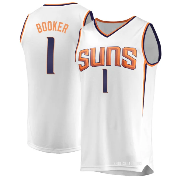 Youth Devin Booker Phoenix Suns White Fast Break Jersey - Association Edition