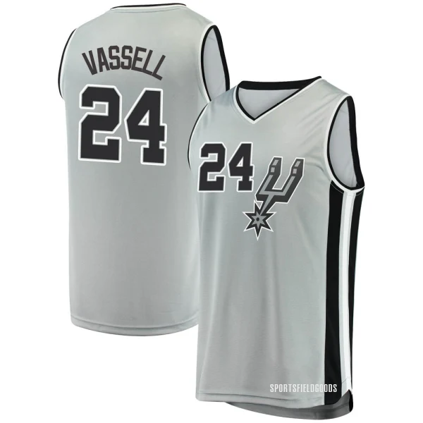 Youth Devin Vassell San Antonio Spurs Fast Break Silver Jersey - Statement Edition