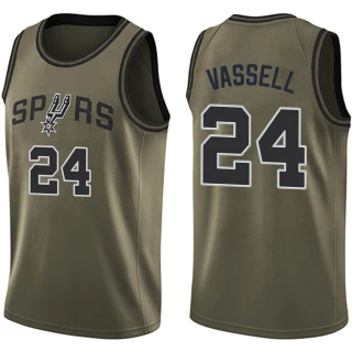 Youth Devin Vassell San Antonio Spurs Green Swingman Salute to Service Jersey