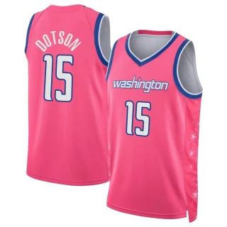 Youth Devon Dotson Washington Wizards Pink Swingman 2022/23 City Edition Jersey