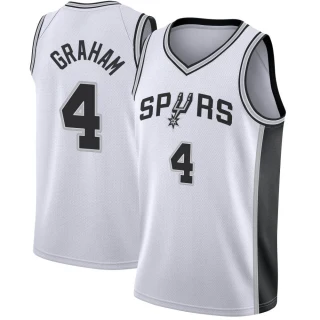 Youth Devonte' Graham San Antonio Spurs White Fast Break Jersey - Association Edition