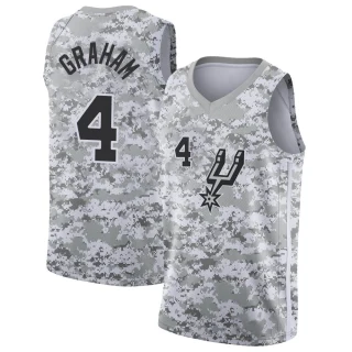 Youth Devonte' Graham San Antonio Spurs White Swingman 2018/19 Jersey - Earned Edition