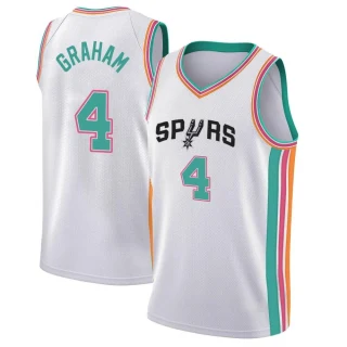Youth Devonte' Graham San Antonio Spurs White Swingman 2021/22 City Edition Jersey