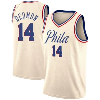 Youth Dewayne Dedmon Philadelphia 76ers Cream Swingman Jersey - City Edition