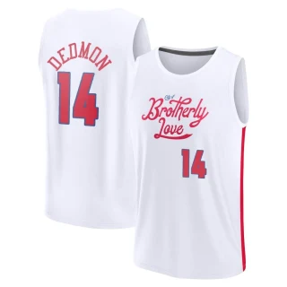 Youth Dewayne Dedmon Philadelphia 76ers White Fast Break 2022/23 City Edition Jersey