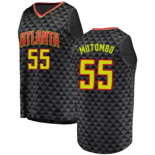Youth Dikembe Mutombo Atlanta Hawks Black Fast Break Jersey - Icon Edition