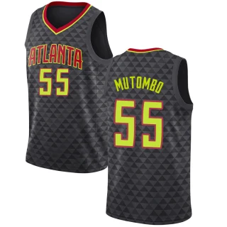 Youth Dikembe Mutombo Atlanta Hawks Black Swingman Jersey - Icon Edition