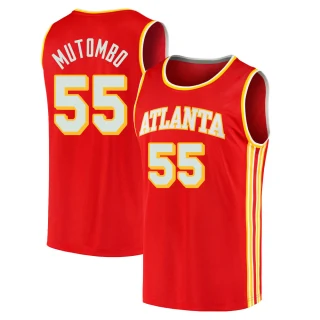 Youth Dikembe Mutombo Atlanta Hawks Red Fast Break 2020/21 Jersey - Icon Edition