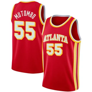 Youth Dikembe Mutombo Atlanta Hawks Red Swingman 2020/21 Jersey - Icon Edition