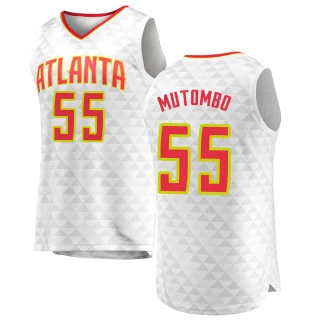 Youth Dikembe Mutombo Atlanta Hawks White Fast Break Jersey - Association Edition
