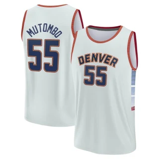 Youth Dikembe Mutombo Denver Nuggets Fast Break Silver 2022/23 City Edition Jersey