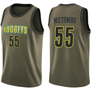 Youth Dikembe Mutombo Denver Nuggets Green Swingman Salute to Service Jersey
