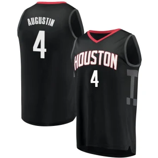 Youth D.J. Augustin Houston Rockets Black Fast Break Jersey - Statement Edition