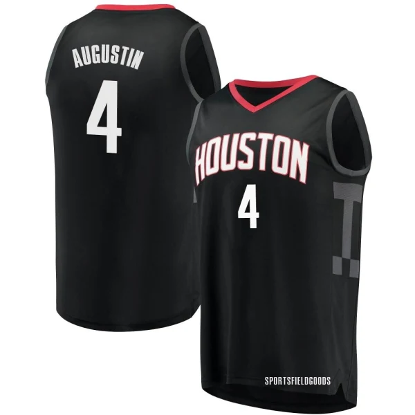 Youth D.J. Augustin Houston Rockets Black Fast Break Jersey - Statement Edition