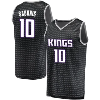 Youth Domantas Sabonis Sacramento Kings Black Fast Break Jersey - Statement Edition