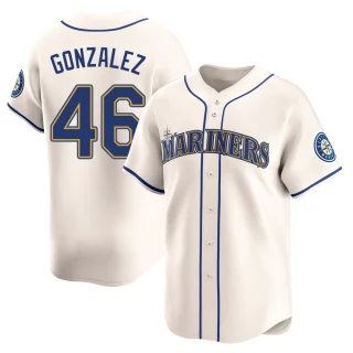 Youth Domingo Gonzalez Seattle Mariners Cream Limited Alternate Jersey