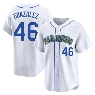Youth Domingo Gonzalez Seattle Mariners White Limited Throwback Cooperstown Collection Jersey
