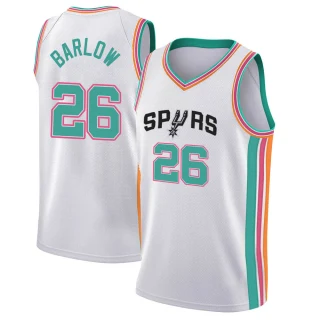 Youth Dominick Barlow San Antonio Spurs White Swingman 2021/22 City Edition Jersey
