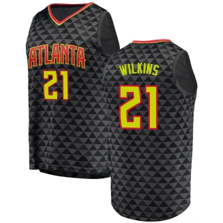 Youth Dominique Wilkins Atlanta Hawks Black Fast Break Jersey - Icon Edition
