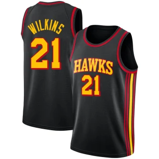 Youth Dominique Wilkins Atlanta Hawks Black Swingman Jordan Brand Jersey - Statement Edition
