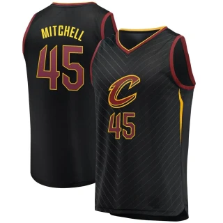 Youth Donovan Mitchell Cleveland Cavaliers Black Fast Break Jersey - Statement Edition