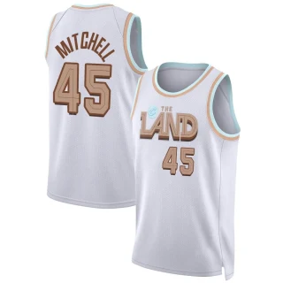 Youth Donovan Mitchell Cleveland Cavaliers White Swingman 2022/23 City Edition Jersey