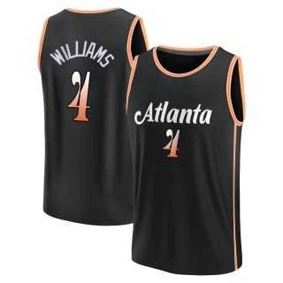 Youth Donovan Williams Atlanta Hawks Black Fast Break 2022/23 City Edition Jersey