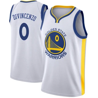 Youth Donte DiVincenzo Golden State Warriors Gold Swingman White Jersey - Association Edition